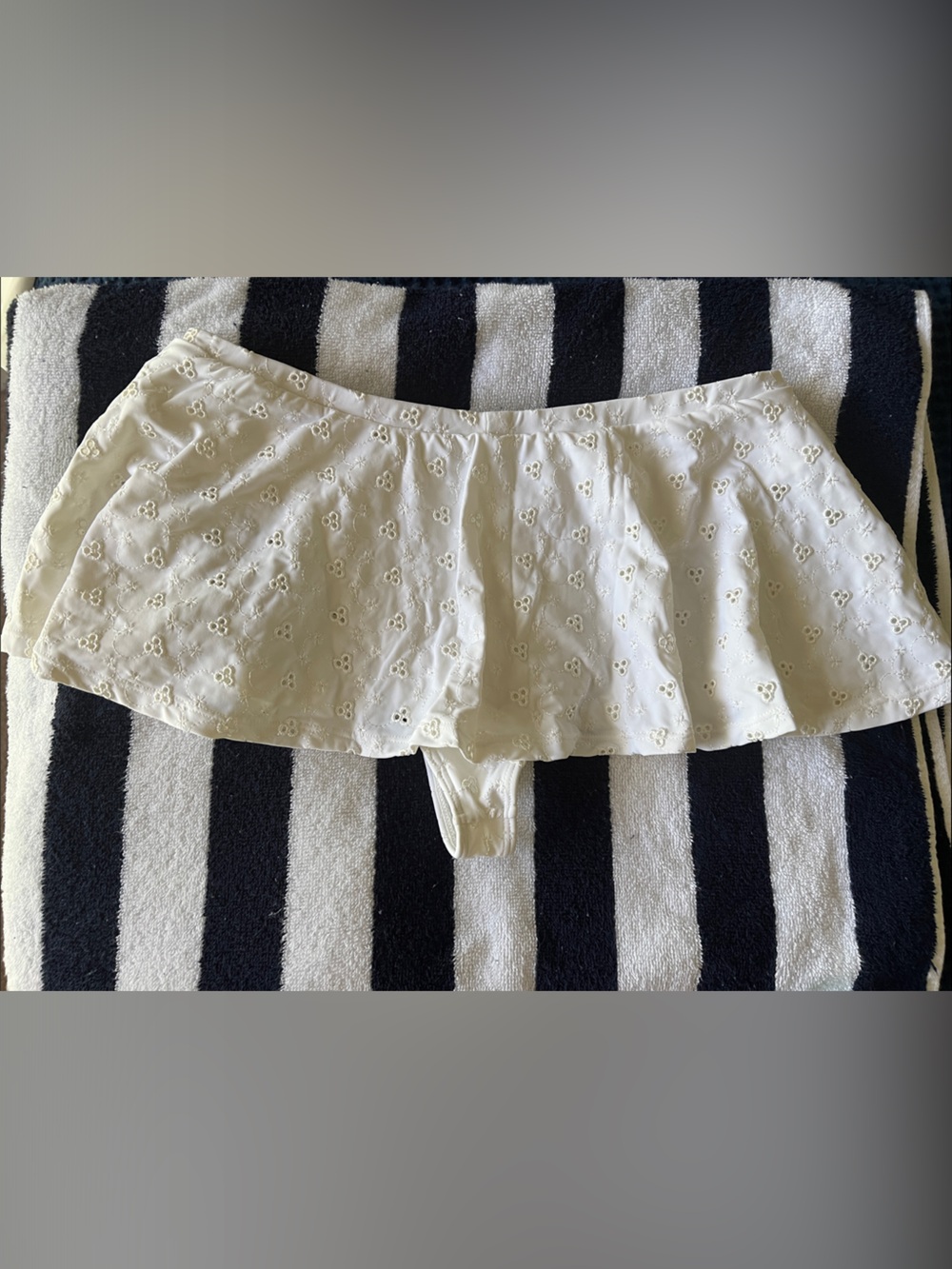 White Frankies Bikinis Swim Skirt Bottoms